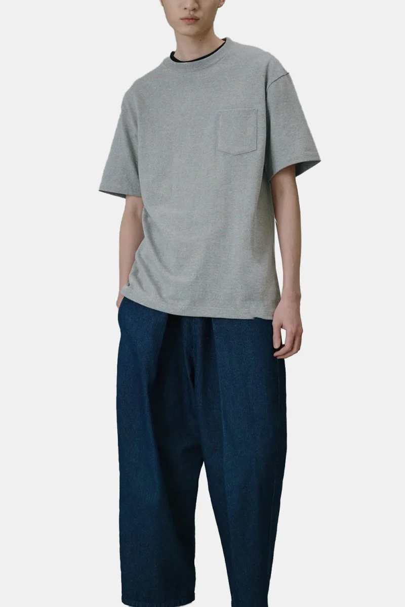 United Athle Japan Made Standard Fit Pocket T-shirt (Grey) - Image 4