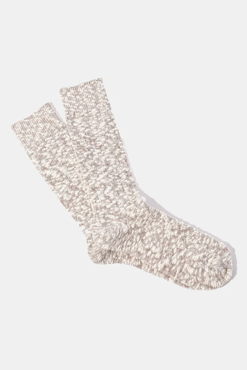Anonymous Ism Light Comfy Slub Crew Socks (Khaki) - Image 2
