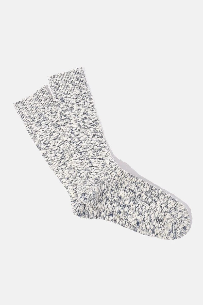 Anonymous Ism Light Comfy Slub Crew Socks (Navy)