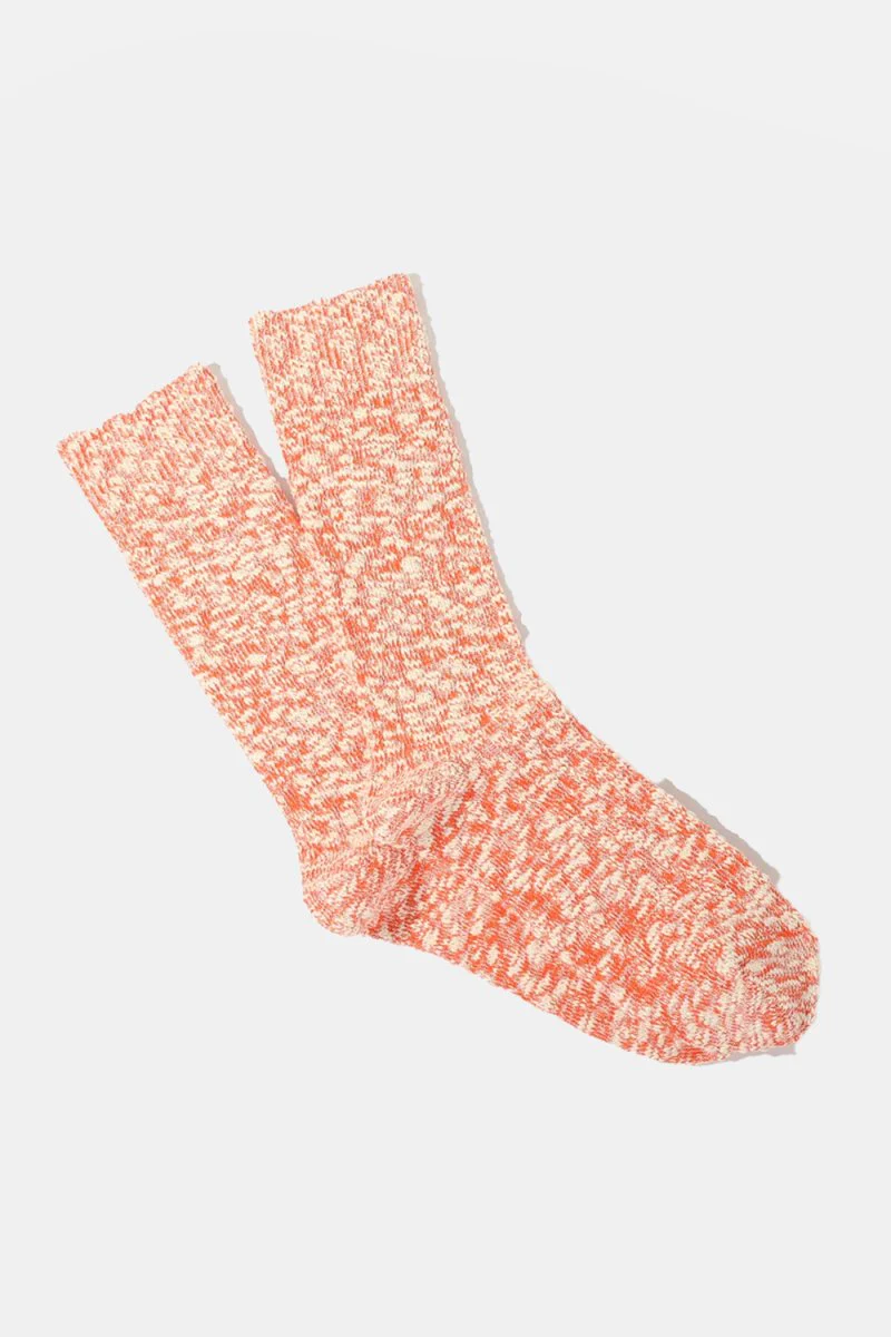 Anonymous Ism Light Soft Slub Crew Socks (Orange)