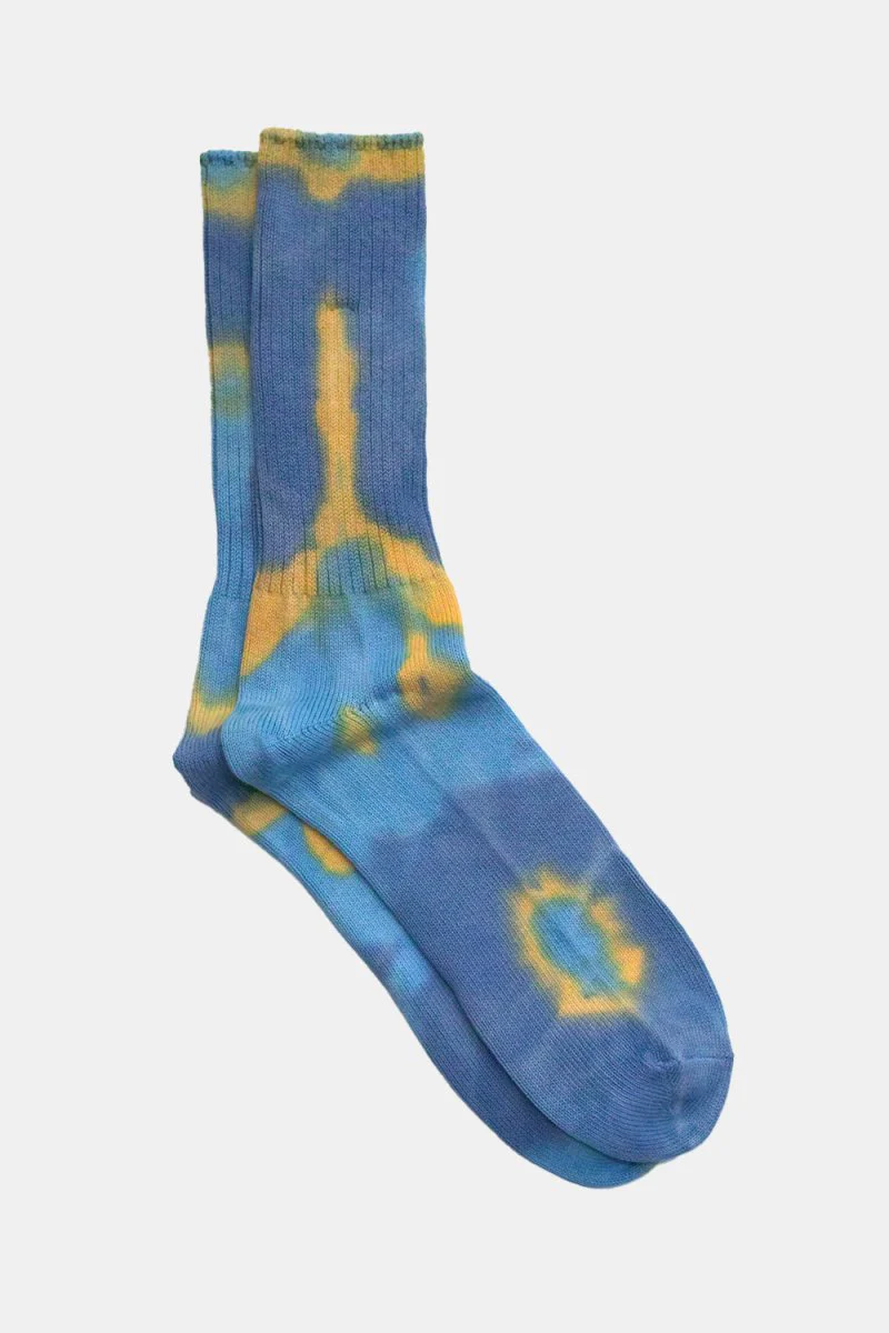 Anonymous Ism Tie Dye Crew Socks (Blue)