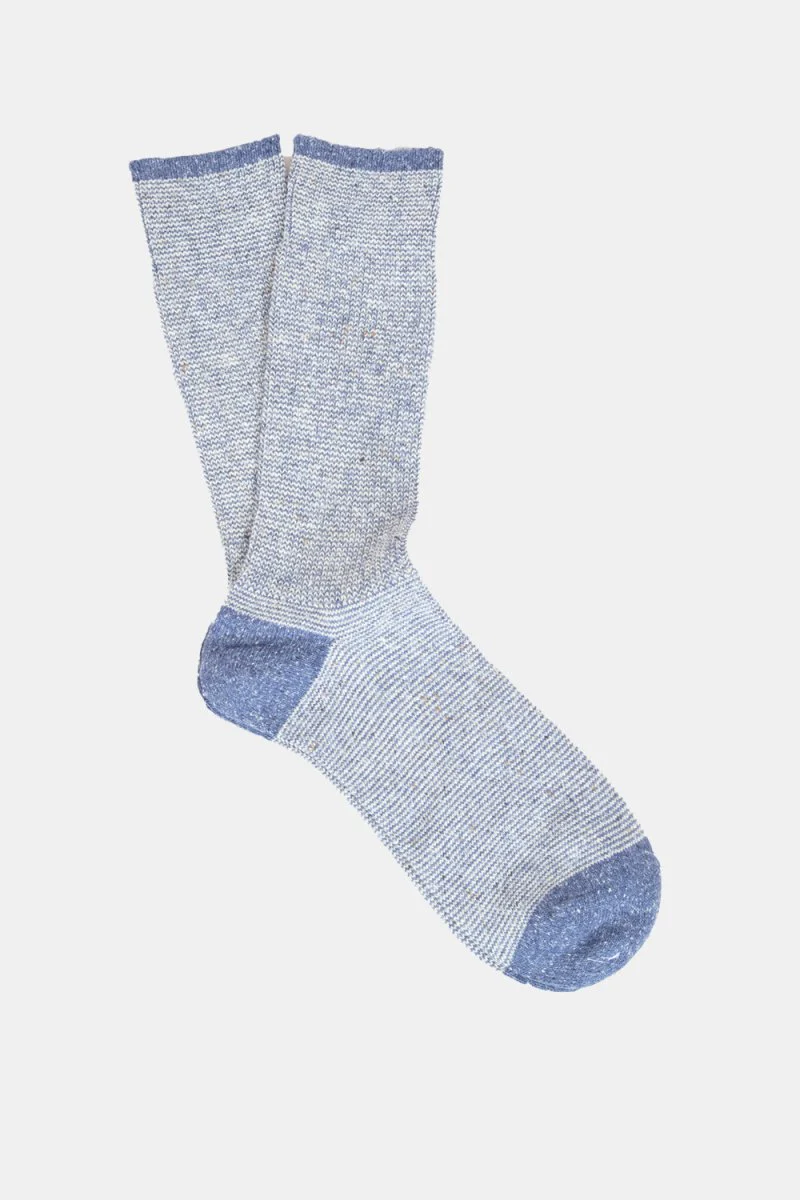 Anonymous Ism Nep Amerib Pack of Three Crew Socks (Ecru / Blue) - Image 5
