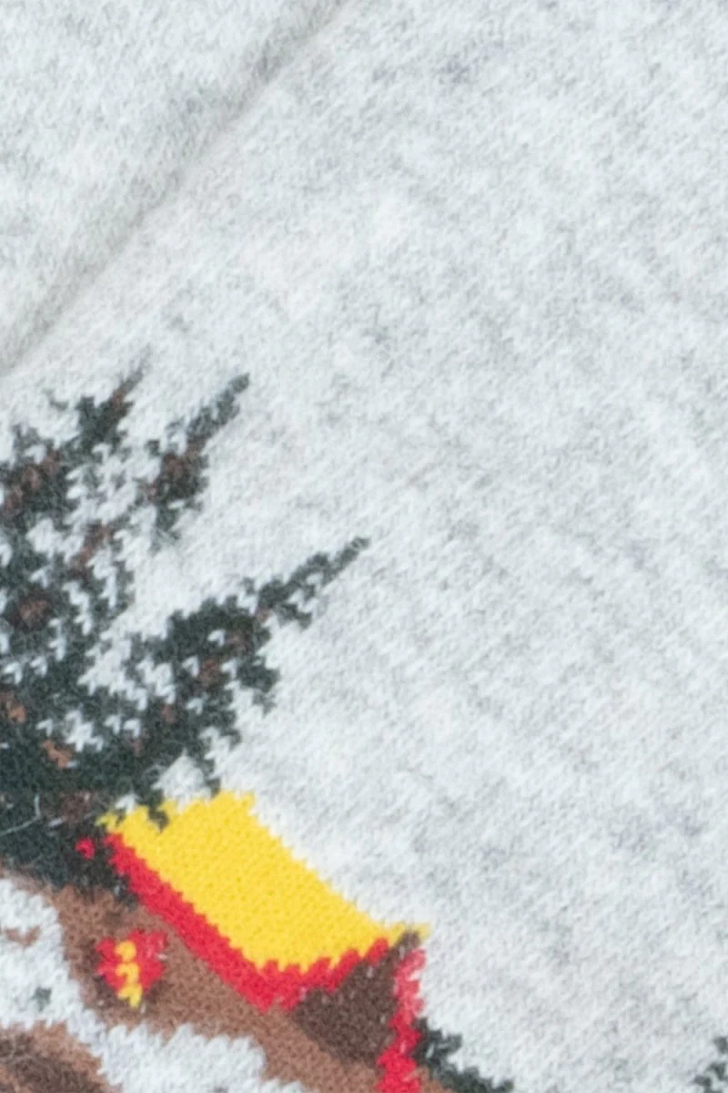 Anonymous Ism Wool Camp Crew Socks (Light Grey Melange) - Image 2