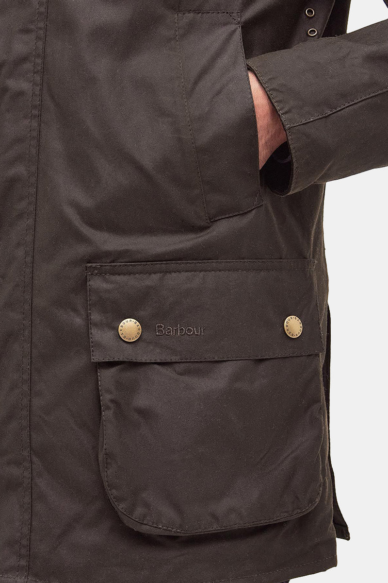 Barbour Ashby Waxed Jacket (Olive) - Image 4