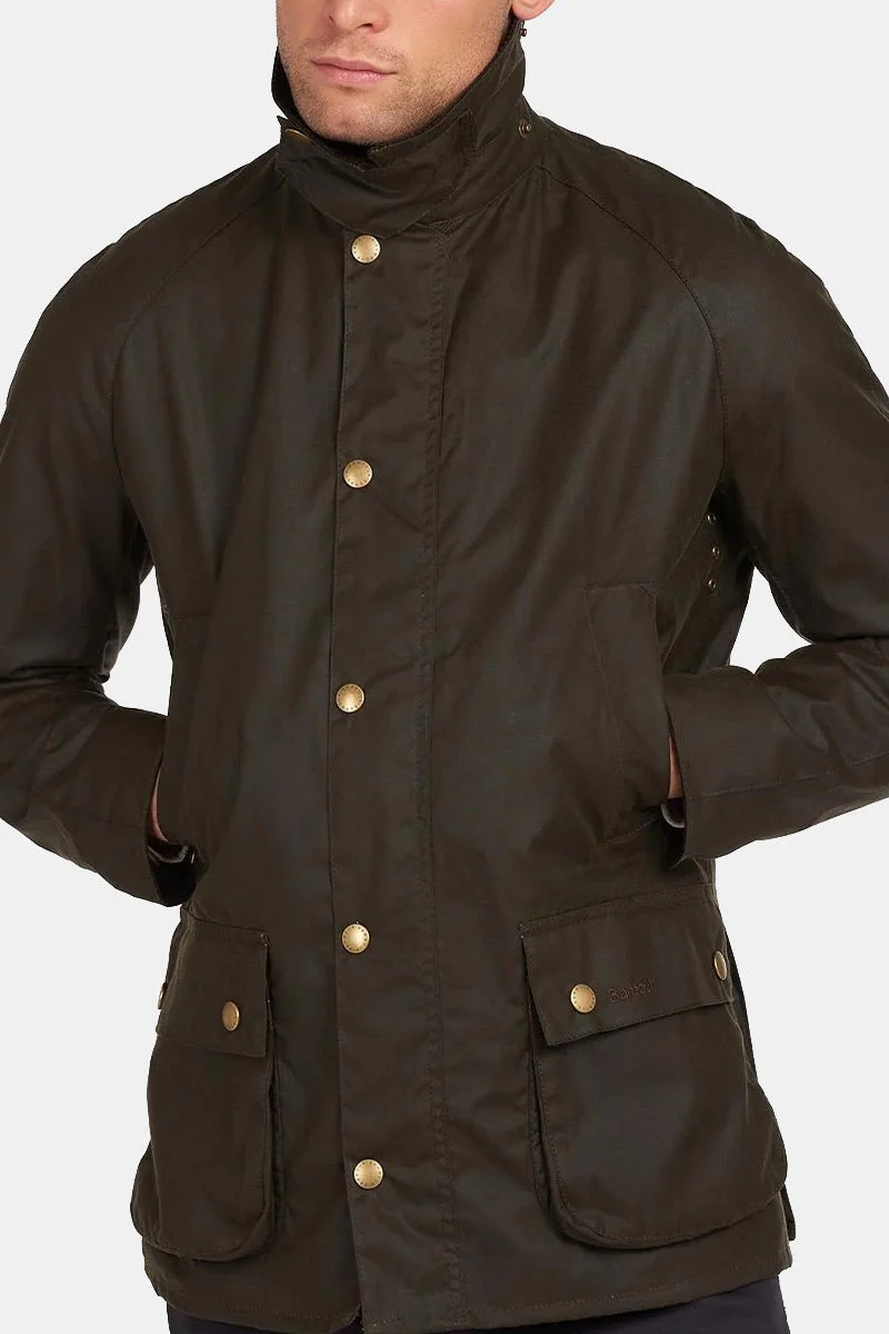 Barbour Ashby Waxed Jacket (Olive) - Image 5