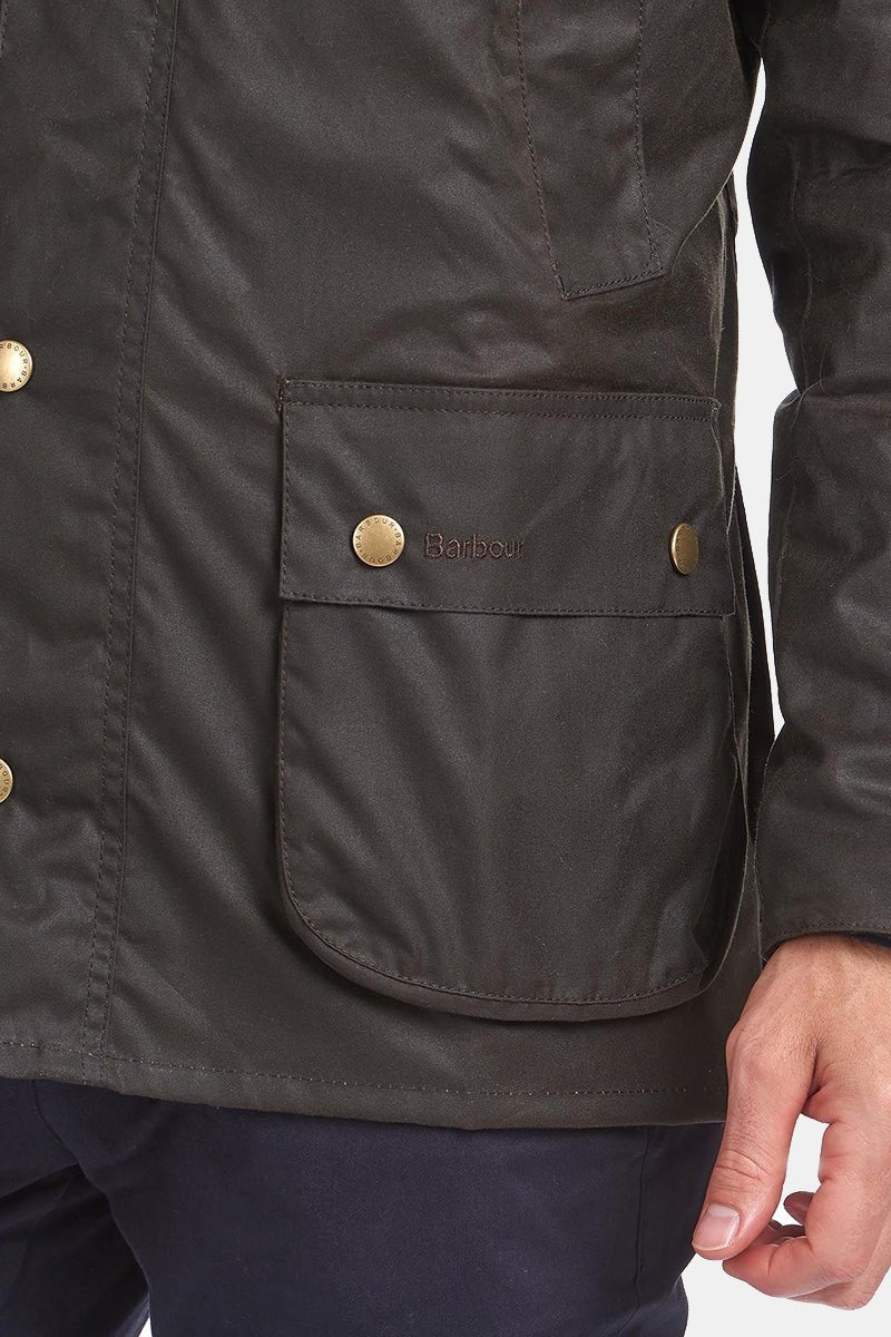 Barbour Ashby Waxed Jacket (Olive) - Image 7
