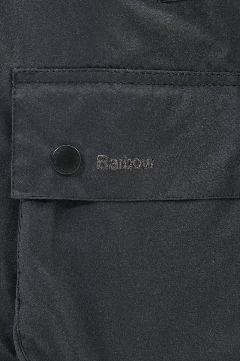 Barbour Ashby Waxed Jacket (Grey/Classic) - Image 3