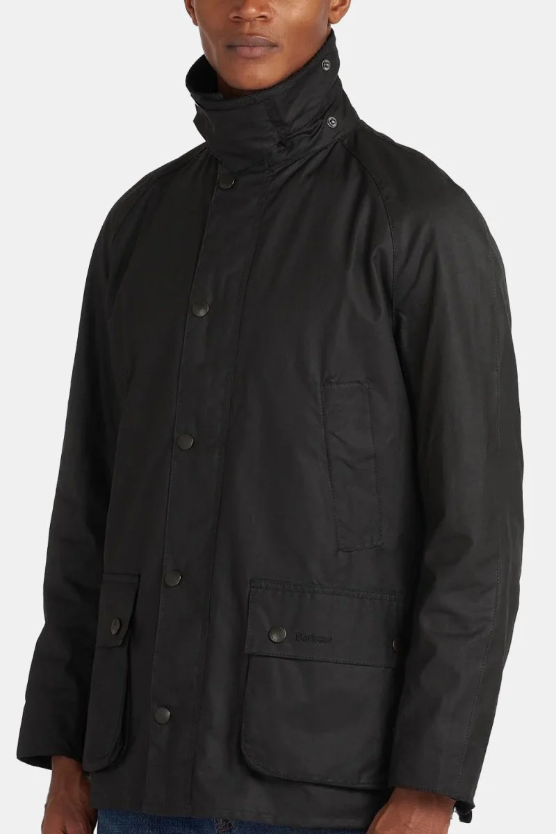 Barbour Ashby Waxed Jacket (Black) - Image 2