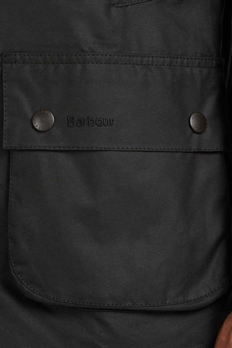 Barbour Ashby Waxed Jacket (Black) - Image 5