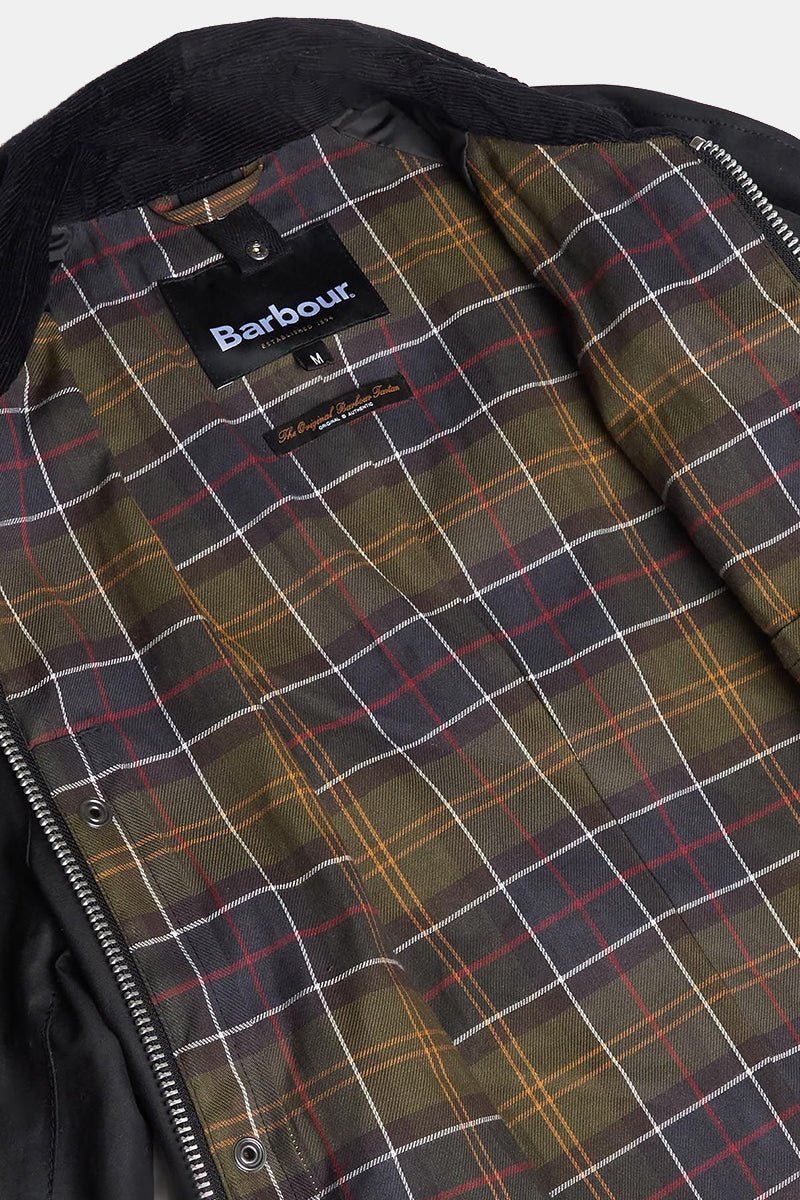 Barbour Ashby Waxed Jacket (Black/Classic) - Image 6