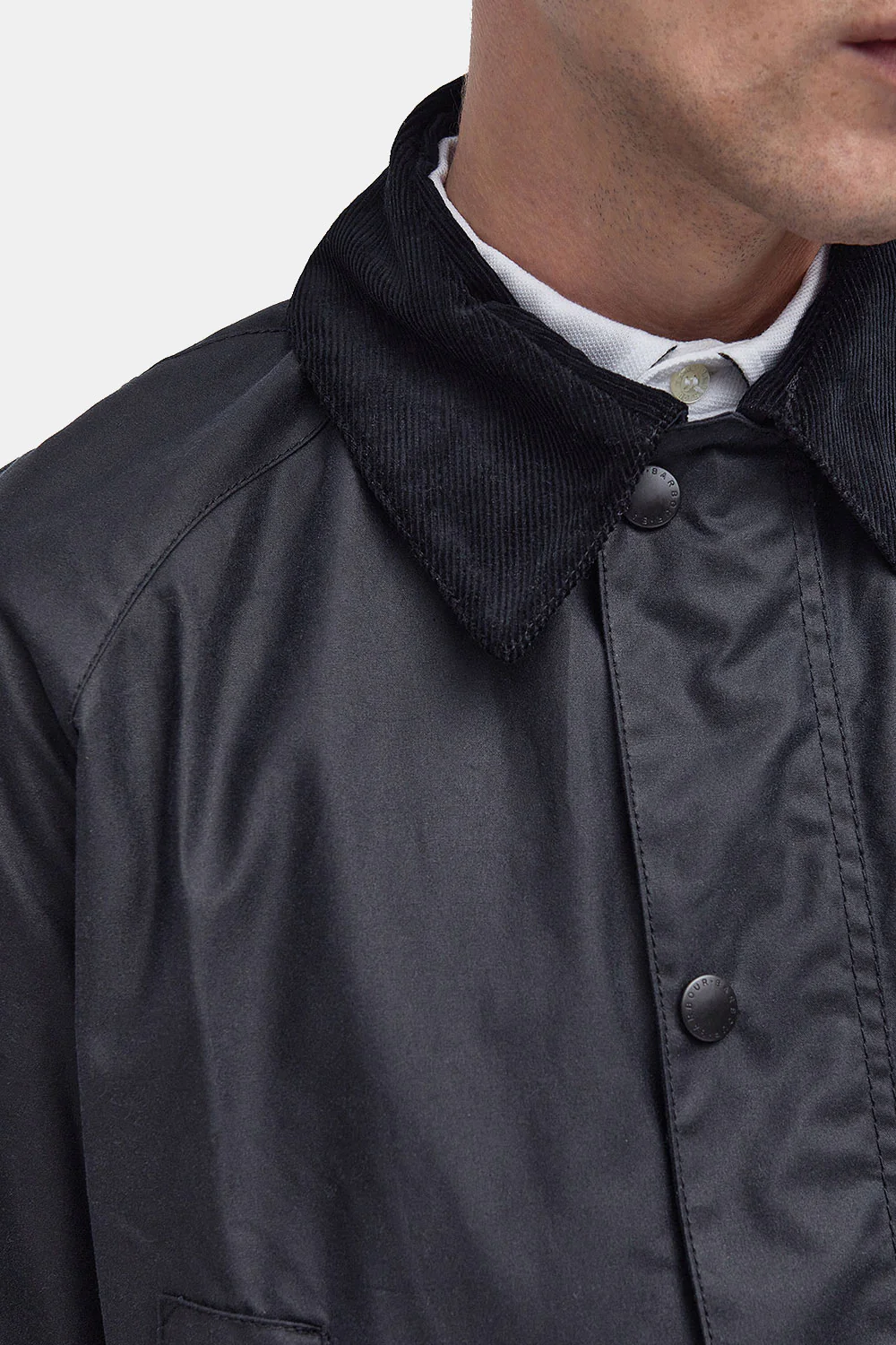 Barbour Ashby Waxed Jacket (Navy) - Image 5