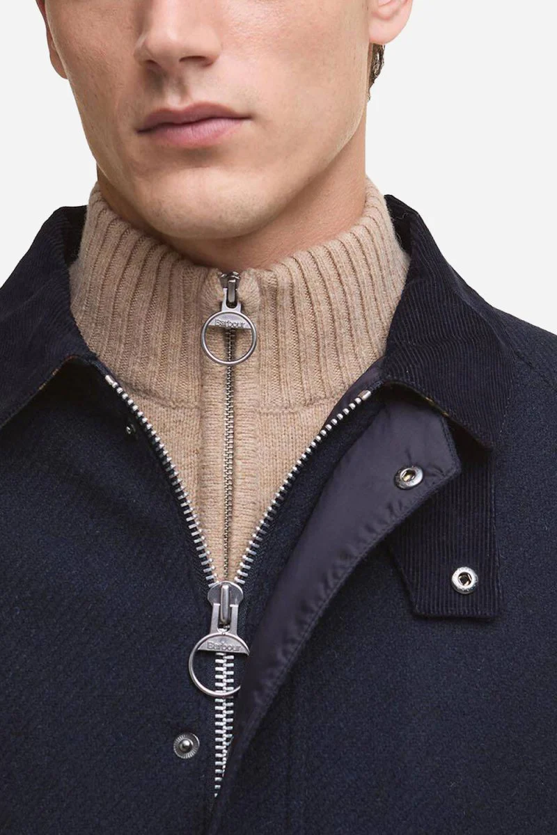 Barbour Bedale Wool Jacket (Navy) - Image 5
