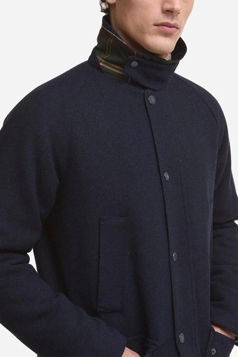 Barbour Bedale Wool Jacket (Navy) - Image 7