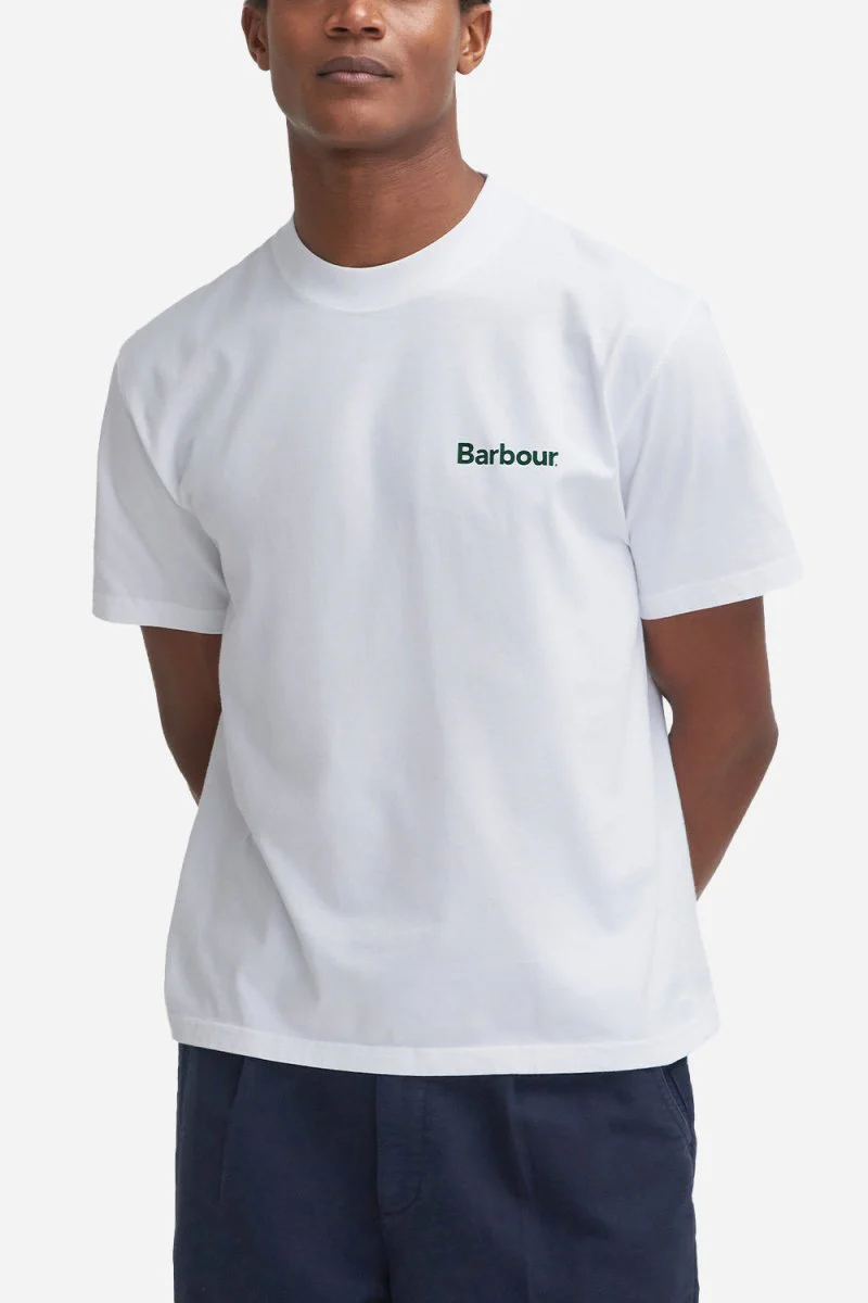 Barbour Bowery OS Graphic T-Shirt (White)