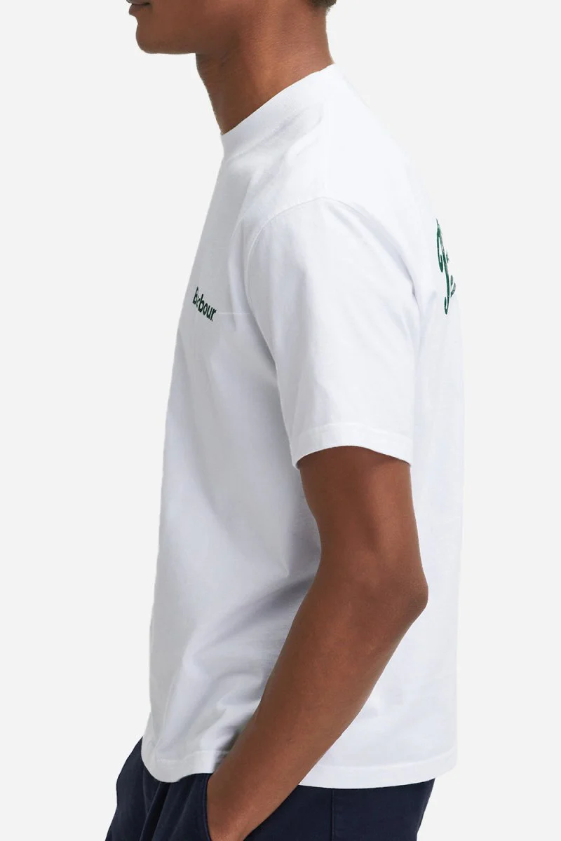 Barbour Bowery OS Graphic T-Shirt (White) - Image 4