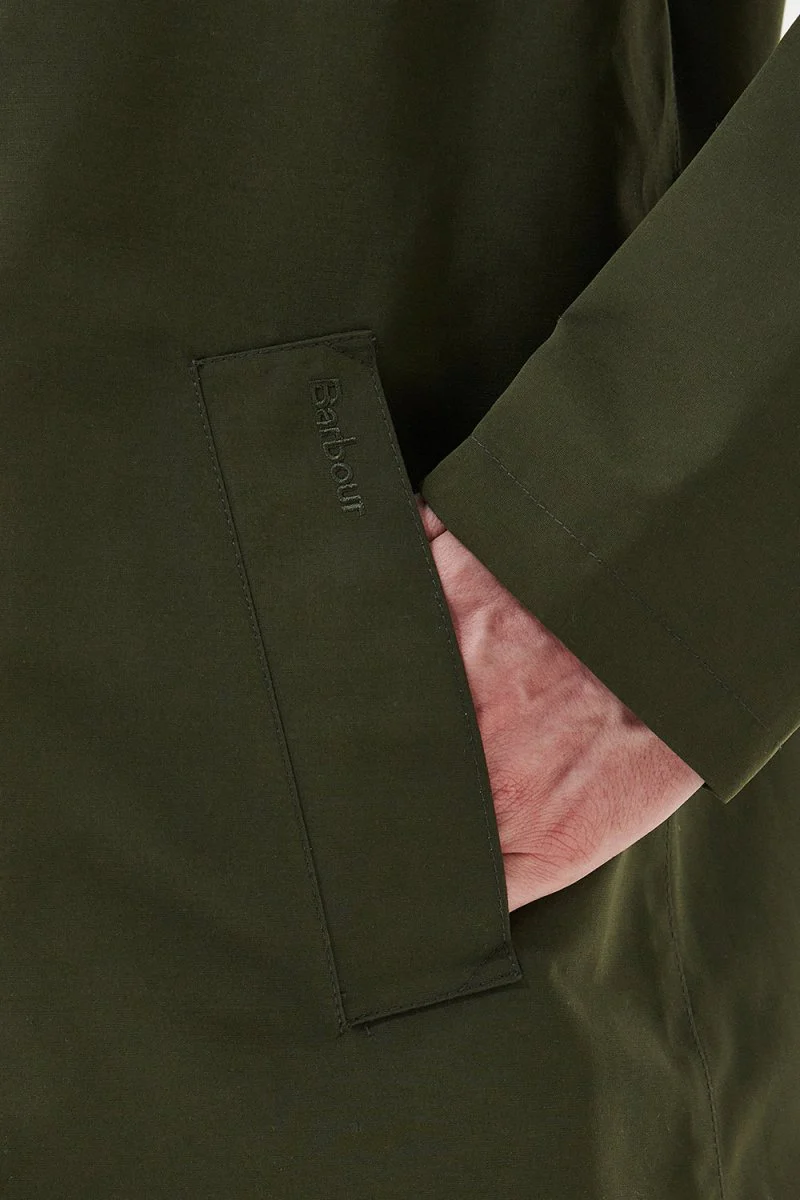 Barbour Cambridge Mac Jacket (Olive/Forest Mist) - Image 6