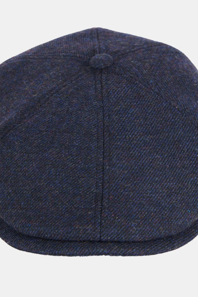 Barbour Claymore Bakerboy Flat Cap (Navy) - Image 5
