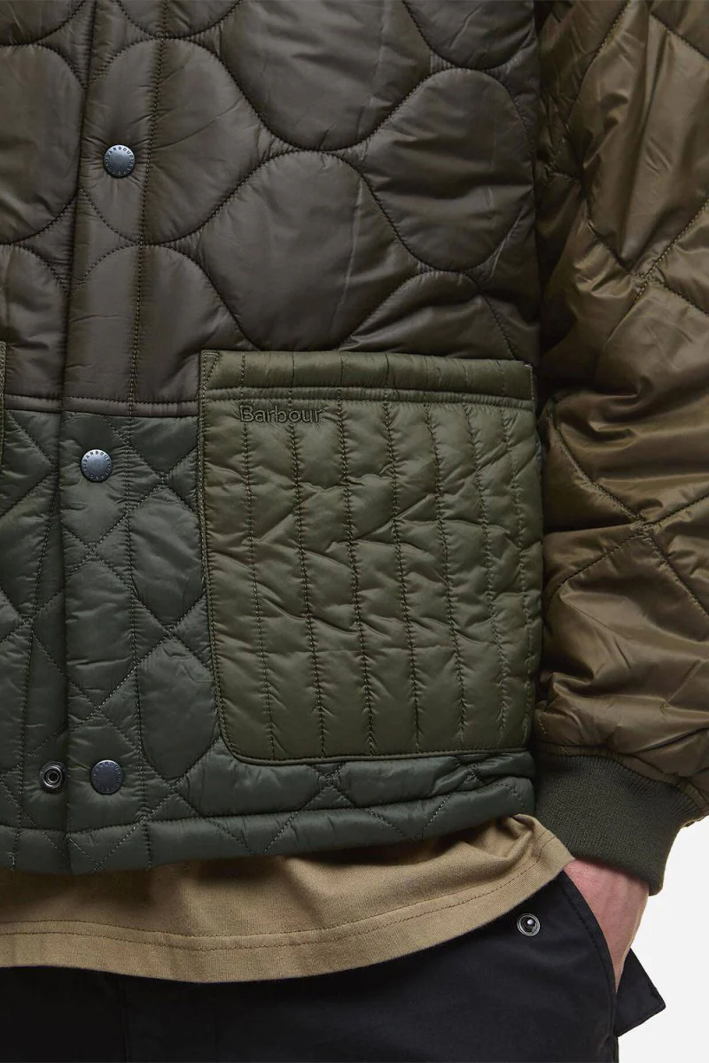 Barbour Cording Quilted Jacket (Army Green) - Image 5