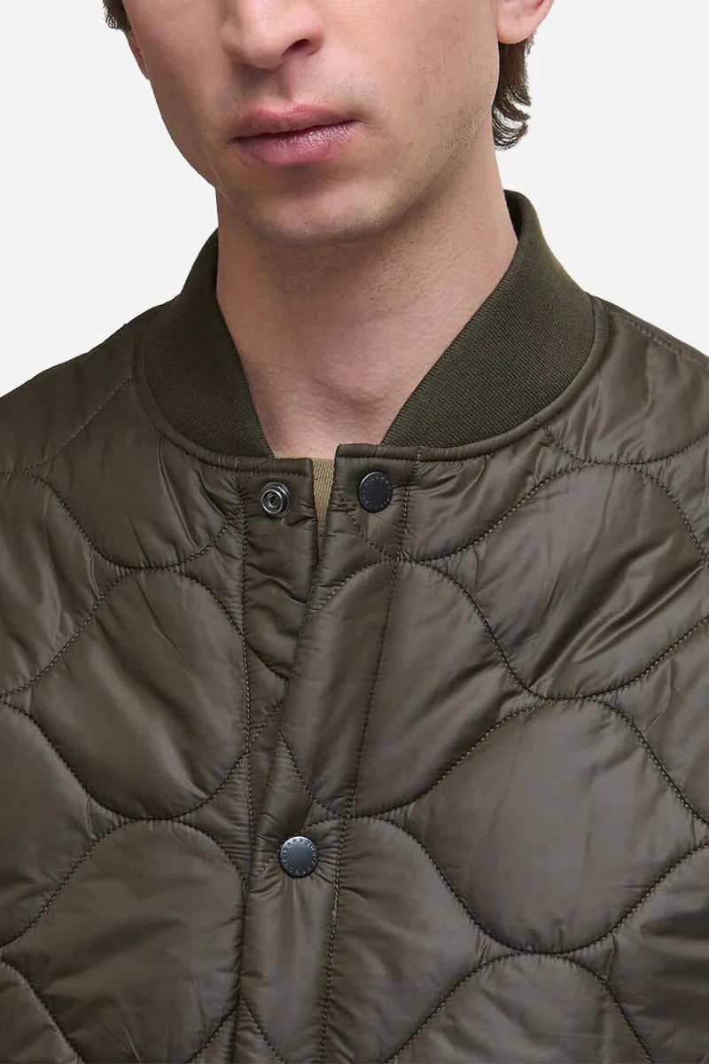 Barbour Cording Quilted Jacket (Army Green) - Image 6