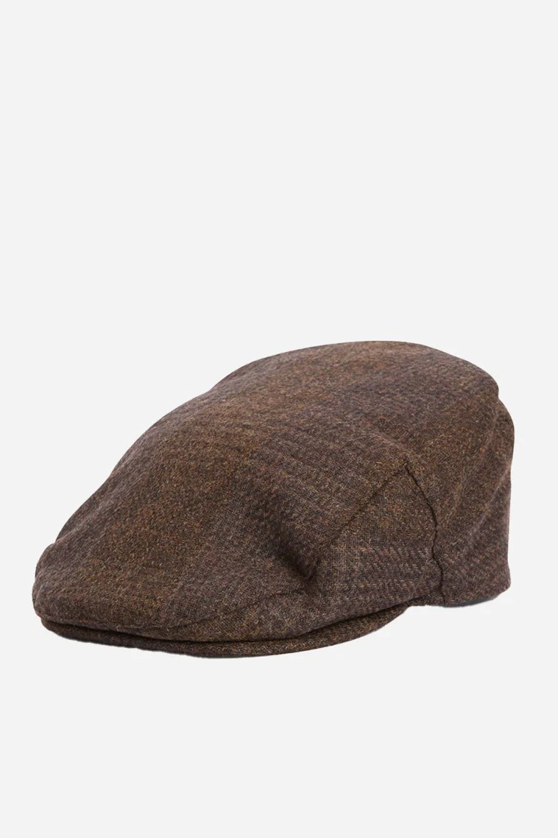Barbour Deveron Tweed Flat Cap (Coffee)