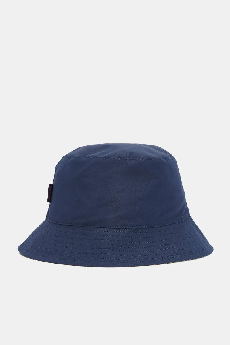 Barbour Hutton Bucket Hat (Navy/Classic) - Image 4