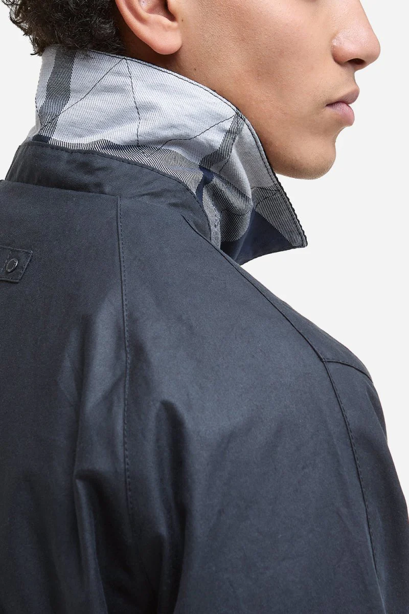 Barbour Lorden Wax Mac (Navy) - Image 2