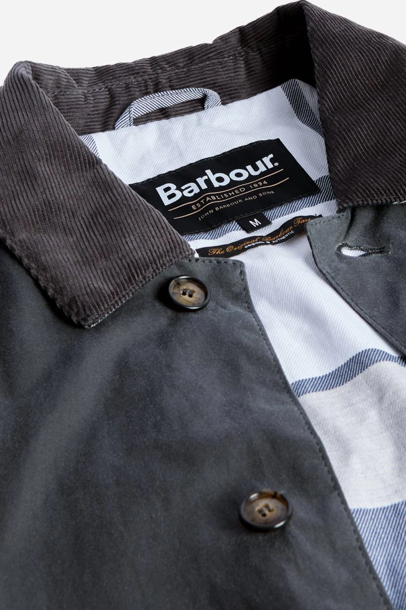 Barbour Lorden Wax Mac (Grey) - Image 10