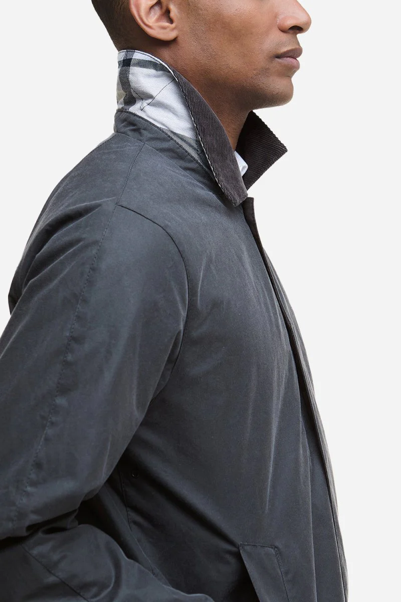 Barbour Lorden Wax Mac (Grey) - Image 2
