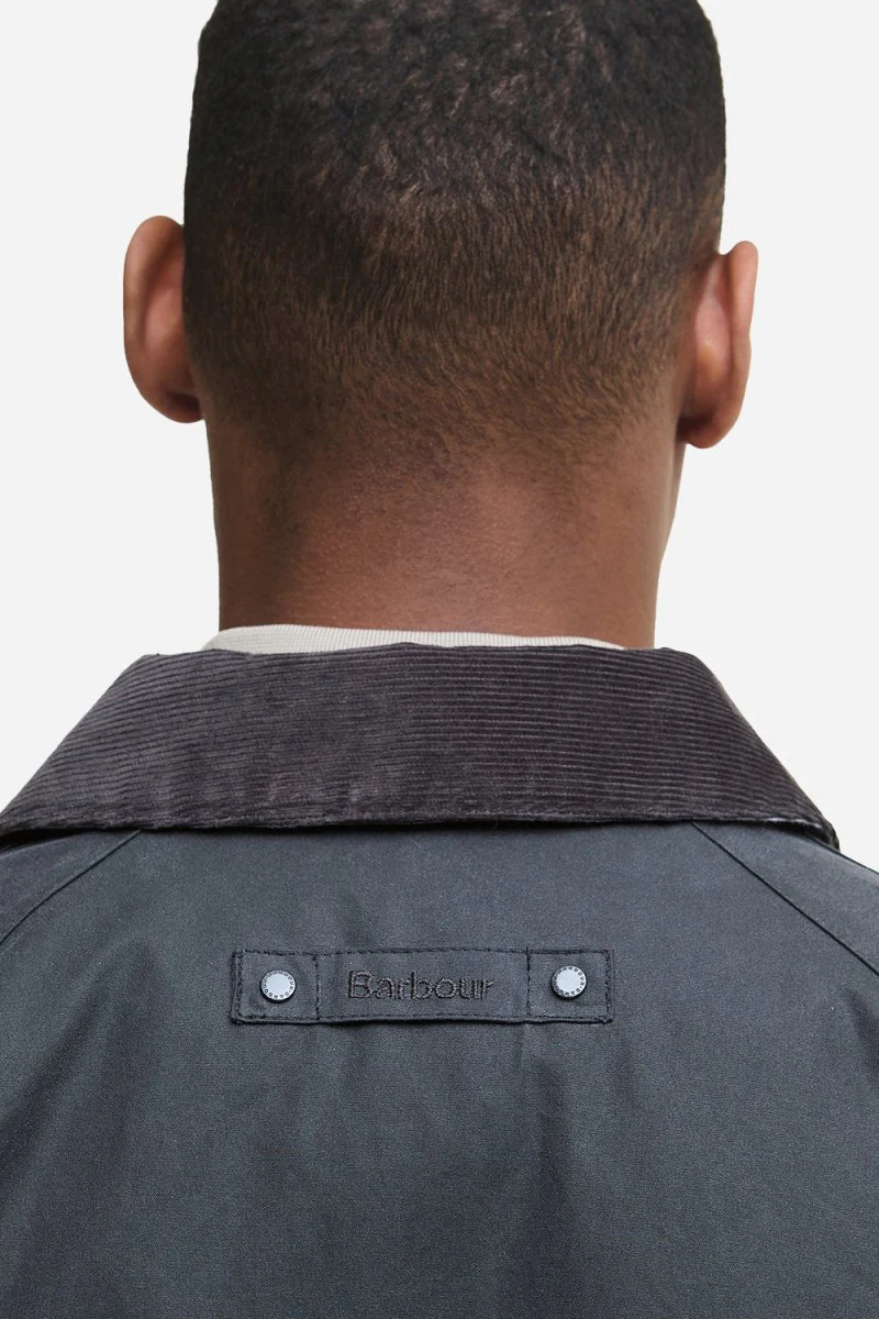 Barbour Lorden Wax Mac (Grey) - Image 9