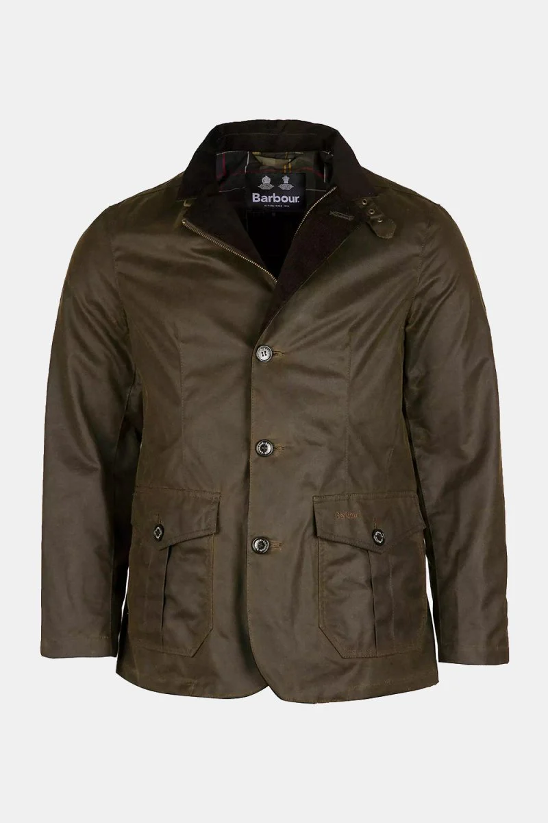 Barbour Lutz Waxed Jacket (Olive) - Image 3