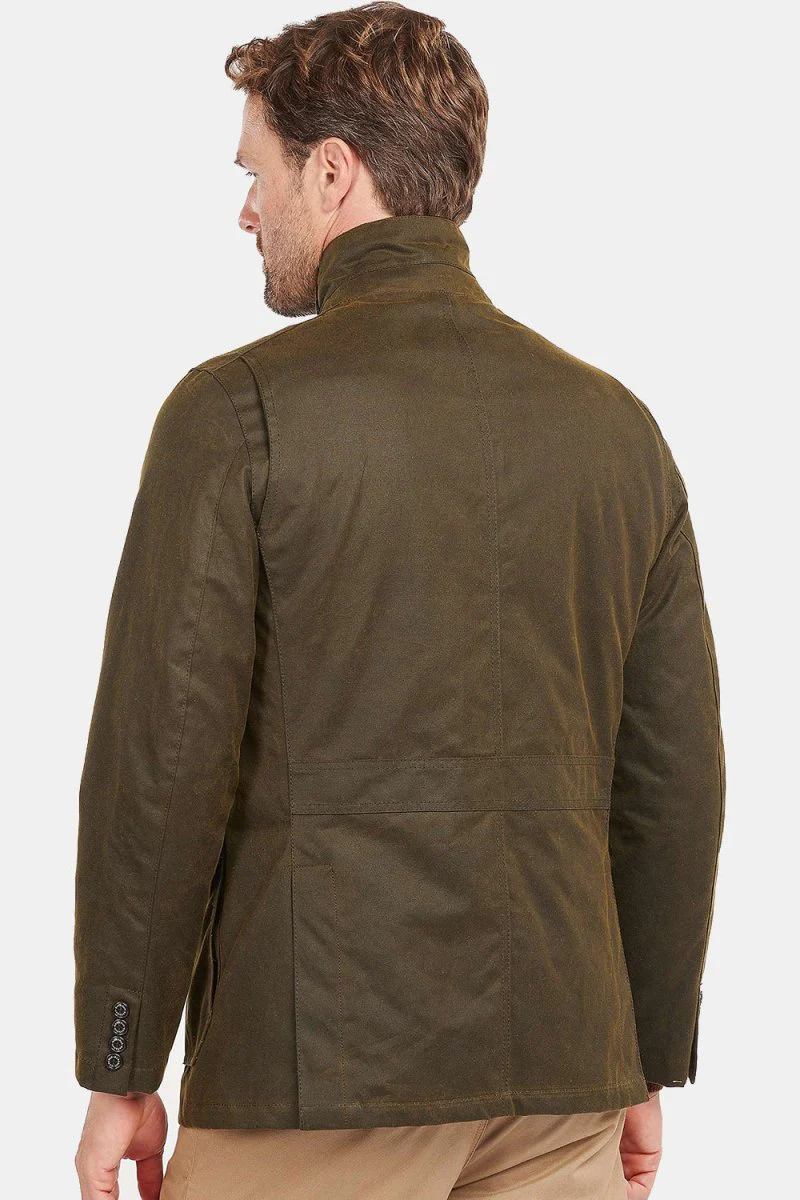 Barbour Lutz Waxed Jacket (Olive) - Image 7