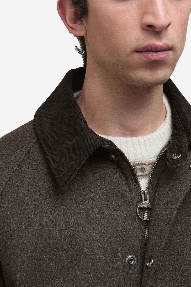 Barbour Modified Bedale Wool Jacket (Olive) - Image 5