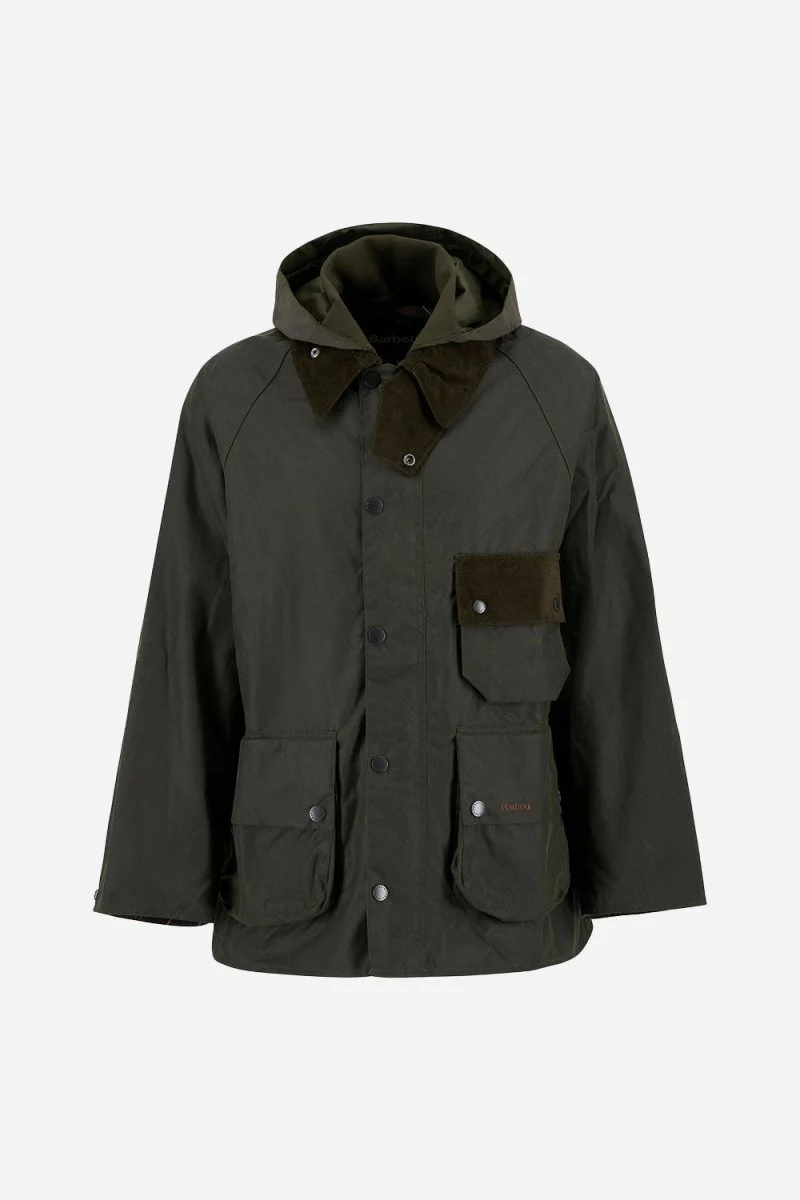 Barbour Modified Solway Wax Jacket (Olive) - Image 3