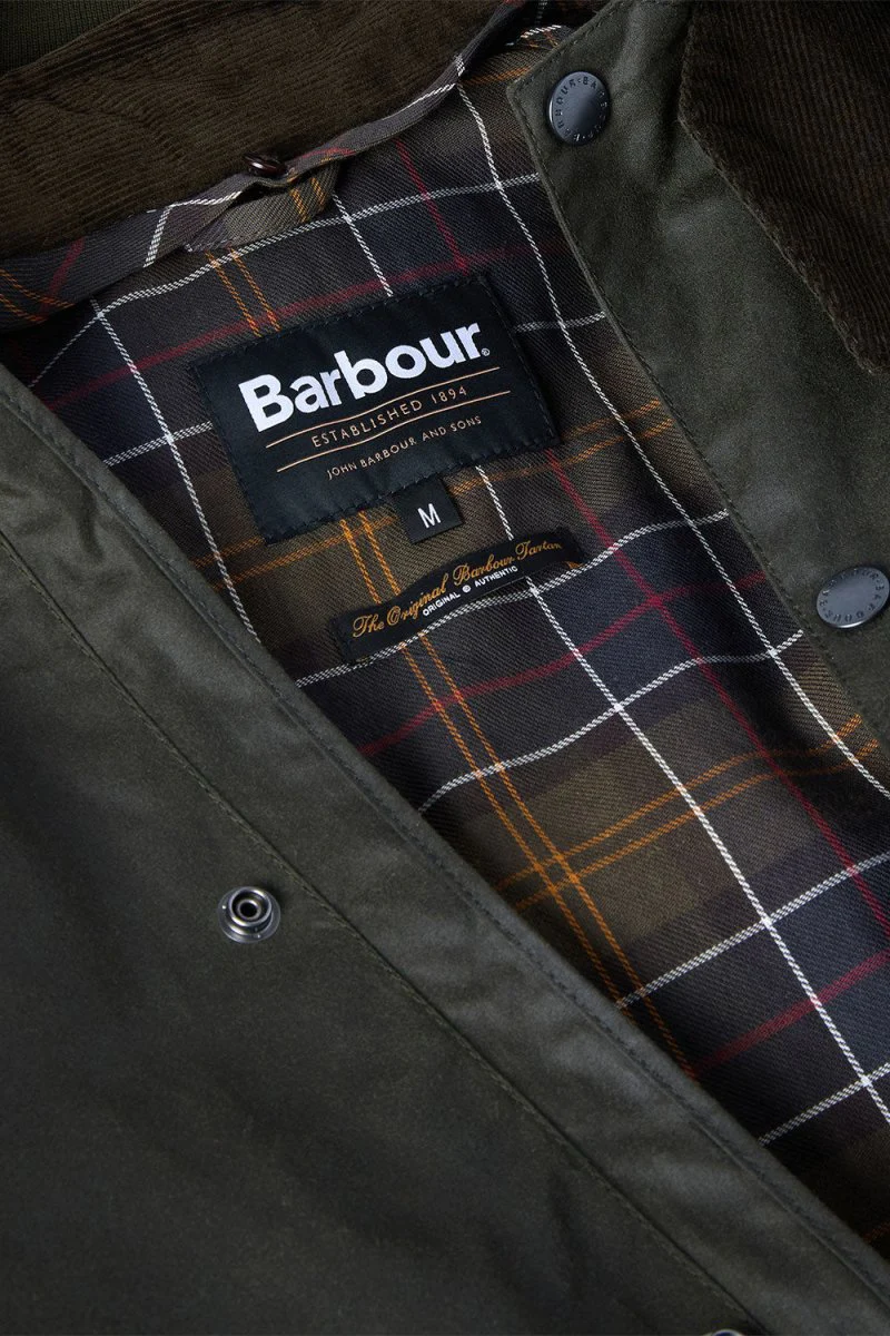Barbour Modified Solway Wax Jacket (Olive) - Image 9