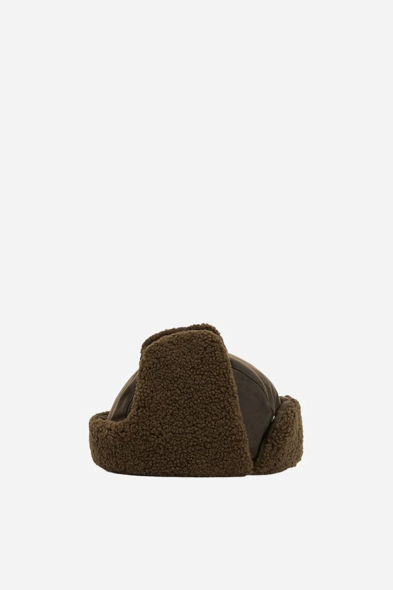 Barbour Morar Wax Trapper Hat (Olive) - Image 6