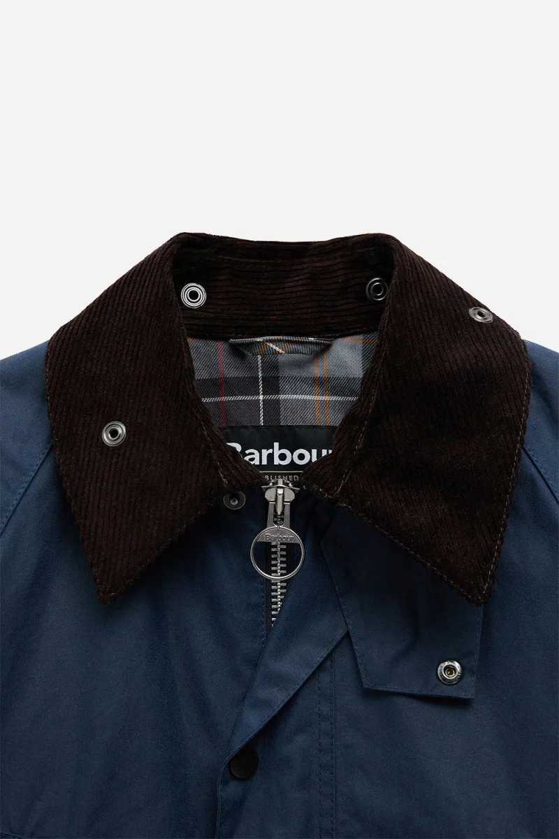 Barbour OS Bedale Wax Jacket (Washed Cobalt) - Image 12
