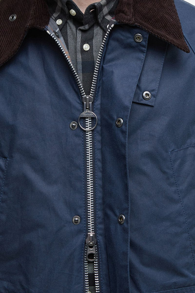 Barbour OS Bedale Wax Jacket (Washed Cobalt) - Image 18