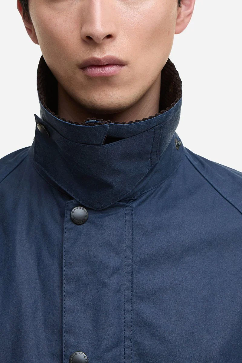 Barbour OS Bedale Wax Jacket (Washed Cobalt) - Image 2