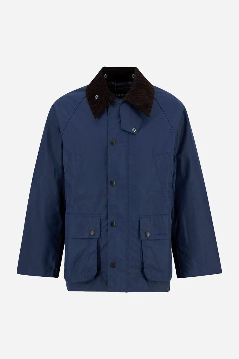 Barbour OS Bedale Wax Jacket (Washed Cobalt) - Image 3