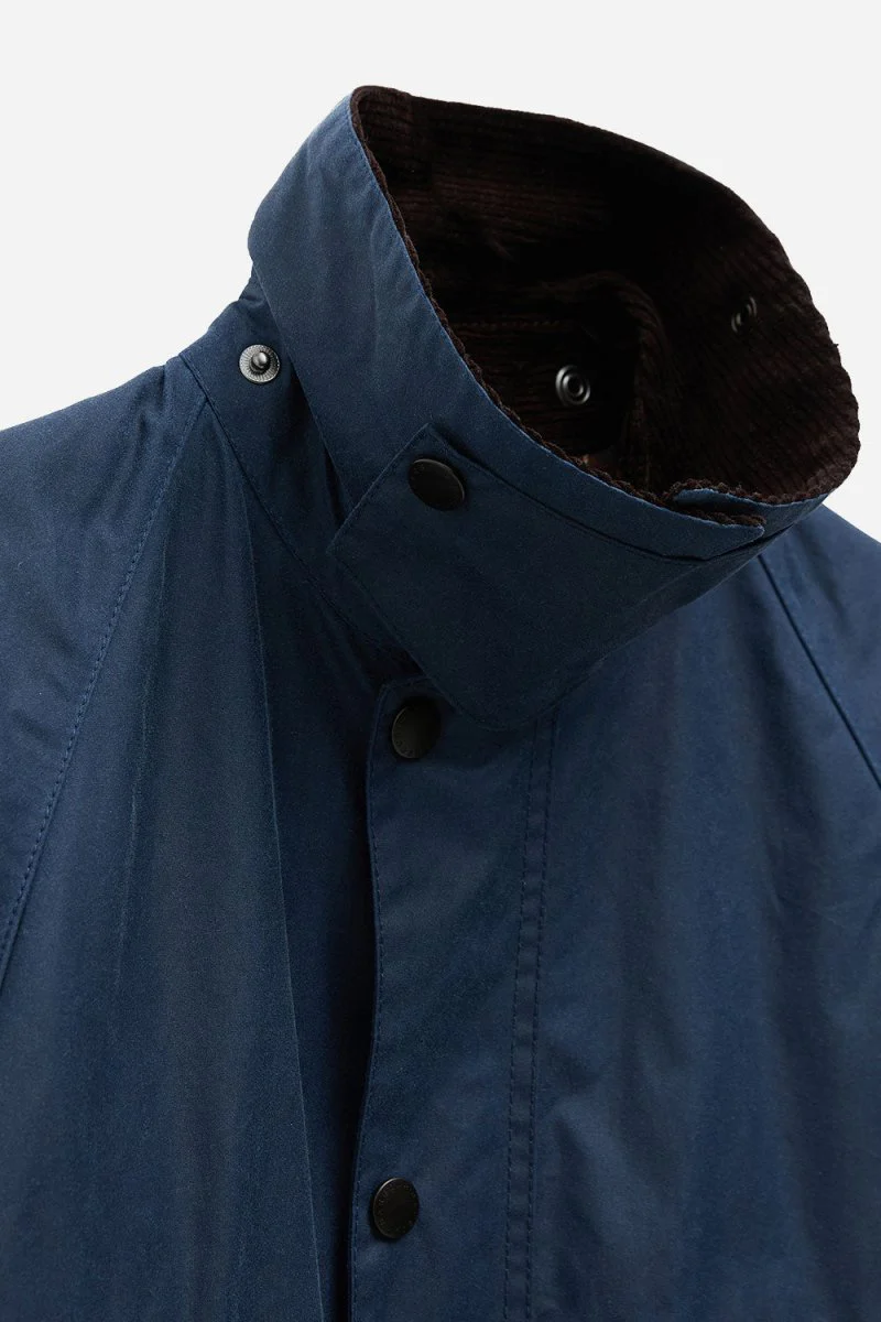 Barbour OS Bedale Wax Jacket (Washed Cobalt) - Image 5