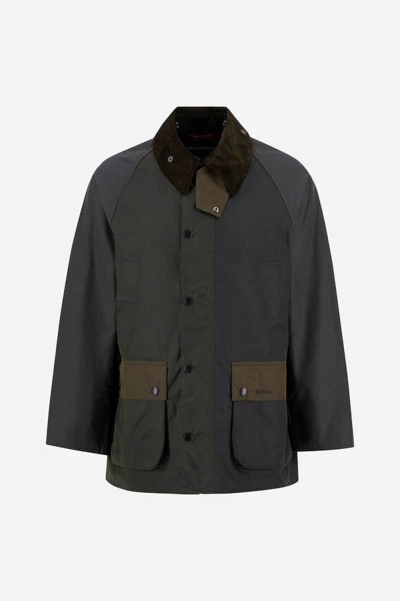 Barbour Patchwork OS Bedale Wax Jacket (Sage Multi) - Image 3
