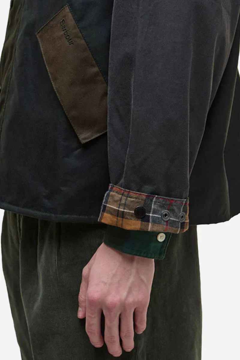 Barbour Patchwork Transport Wax Jacket (Sage Multi) - Image 2