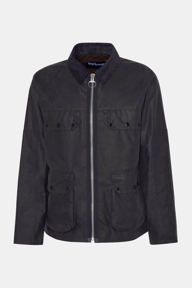 Barbour Re-Engineered Bedale Waxed Jacket (Charcoal) - Image 16