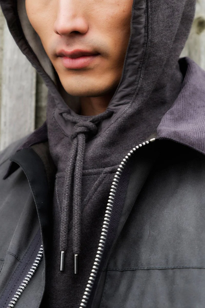 Barbour Re-Engineered Bedale Waxed Jacket (Charcoal) - Image 5