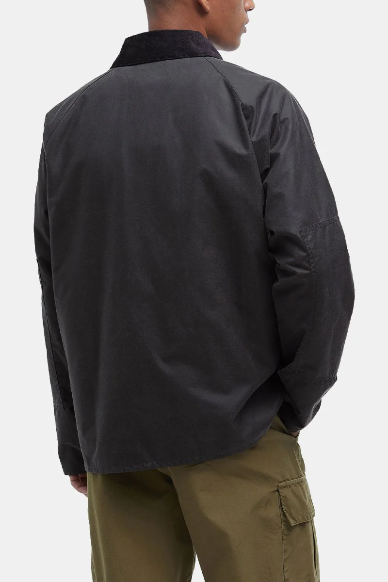 Barbour Re-Engineered Bedale Waxed Jacket (Charcoal) - Image 8