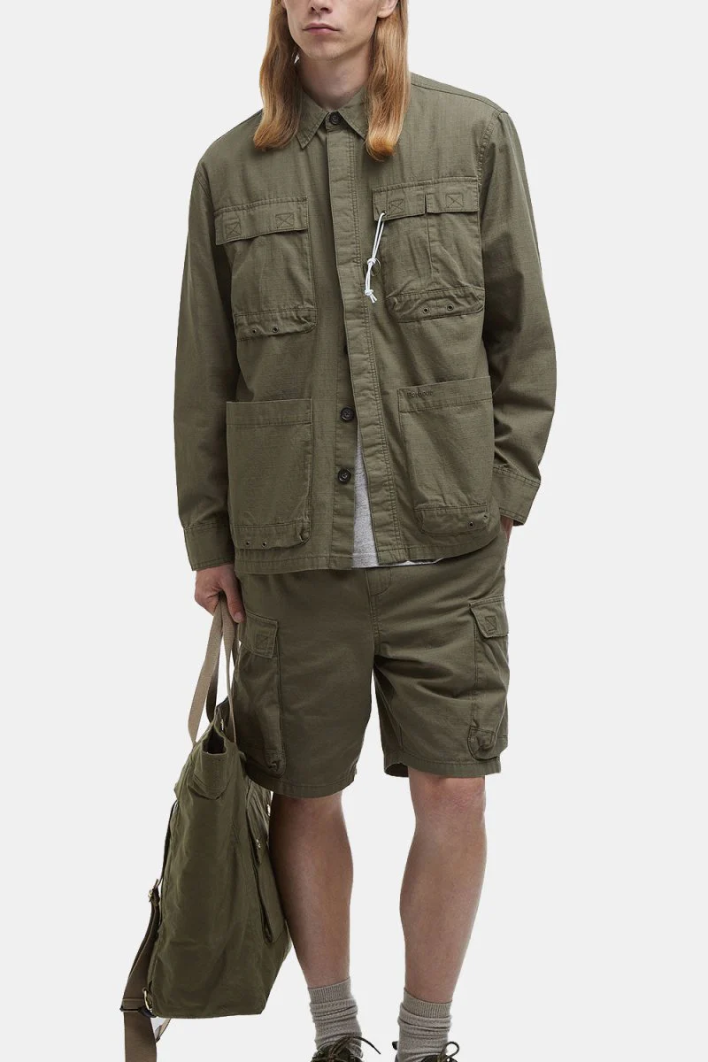 Barbour Ripstop Overshirt (Burnt Olive) - Image 6