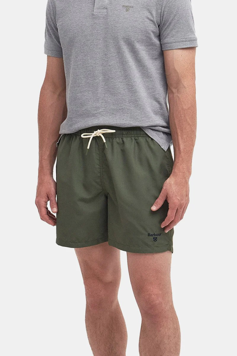 Barbour Staple Logo Swim Shorts (Olive)
