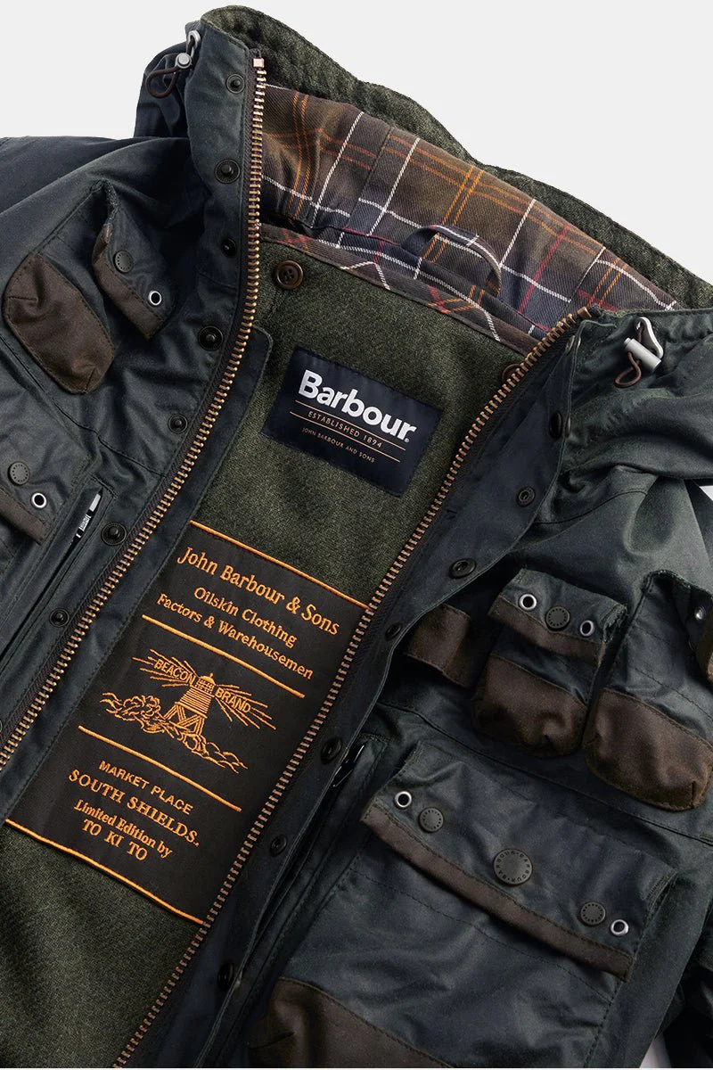 Barbour x TO KI TO Military Wax Jacket (Sage) - Image 3