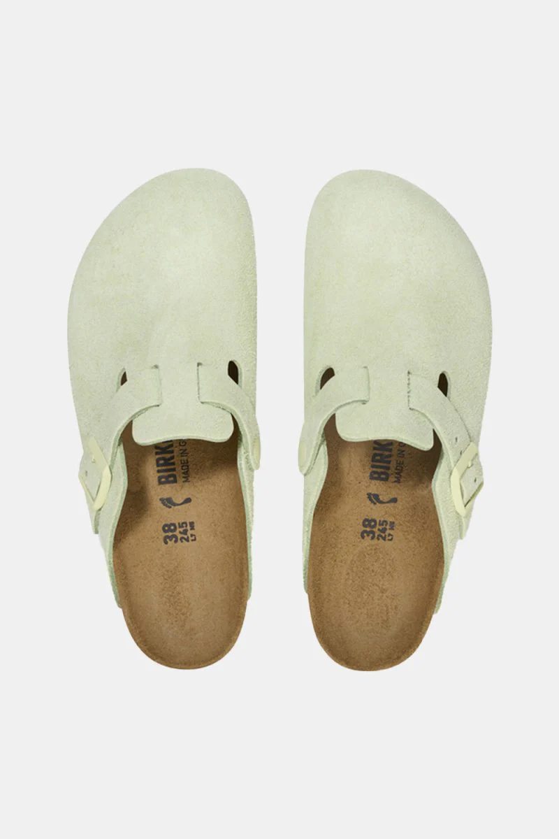 Birkenstock Boston BS Suede Leather (Faded Lime) - Image 2