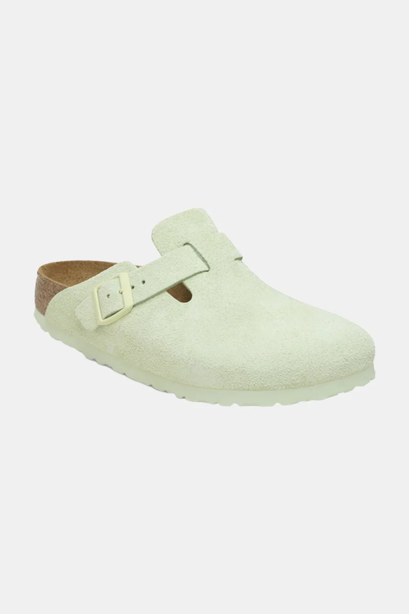 Birkenstock Boston BS Suede Leather (Faded Lime) - Image 6